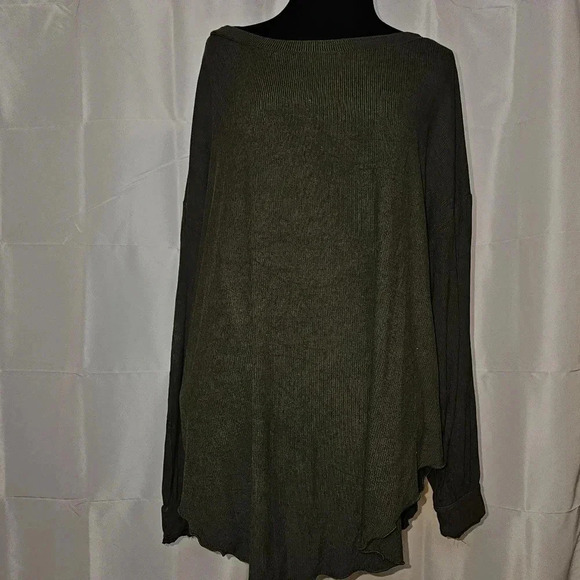 Free People Army Green Shirt - Picture 1 of 10